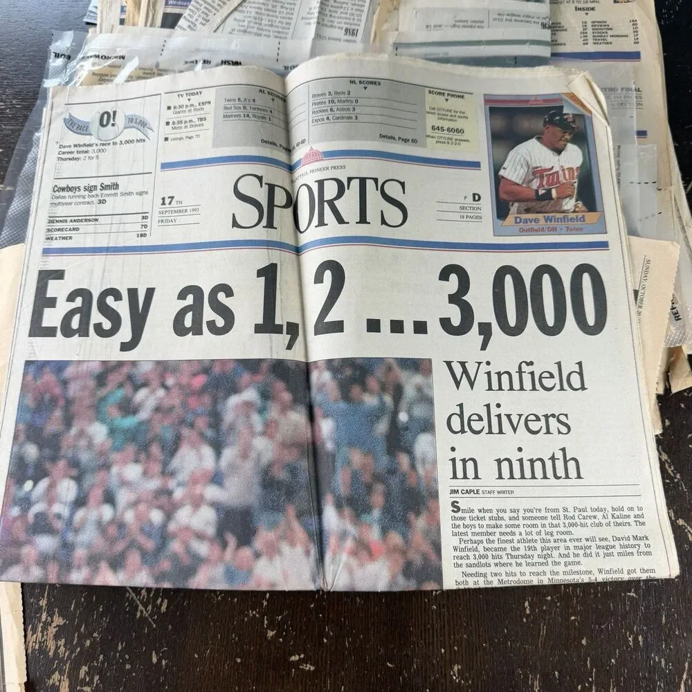 Vintage St Paul Pioneer Press Minnesota Twins World Series 1987 1991 Newspapers